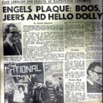 Article on the unveiling of the 1976 plaque; 1976.