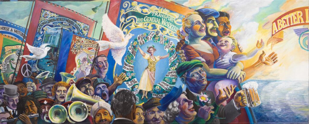 'Union and Peace: The Spirit of Liberty' (Panel 7) in Eastbourne International Workers' Mural
