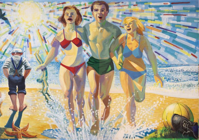'Art, Leisure, Freedom and Joy' (Panel 13) in Eastbourne International Workers' Mural